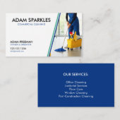 Carte De Visite Nettoyage commercial de la marmite et du seau mode (Devant / Derrière)