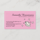 Carte De Visite Nettoyage de Bubble moderne ménage laver rose (Dos)