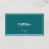 Carte De Visite Nettoyage de bureau Aqua Splash moderne (Dos)