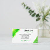 Carte De Visite Nettoyage de bureau moderne et vert (Debout devant)