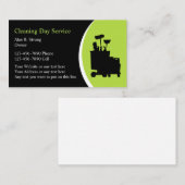 Carte De Visite Nettoyage De Bureau Simple Et Janitorial (Devant / Derrière)