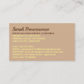 Carte De Visite Nettoyage de caricatures Brown Janitorial Green Ey (Dos)