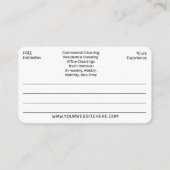 Carte De Visite Nettoyage de caricatures professionnelles/Maison d (Dos)