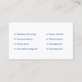 Carte De Visite Nettoyage de fenêtres (Dos)