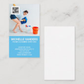 Carte De Visite Nettoyage De Fille | Code QR (Devant / Derrière)