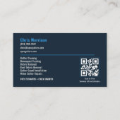 Carte De Visite Nettoyage de gouttières Code QR Services professio (Dos)
