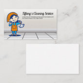 Carte De Visite Nettoyage de la femme Dusting | Carrelage (Devant / Derrière)