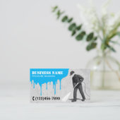 Carte De Visite Nettoyage de la lave-linge noire (Debout devant)