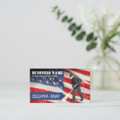 Carte De Visite Nettoyage de la lave-linge Patriotique (Debout devant)