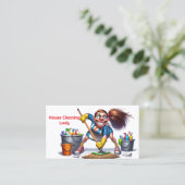 Carte De Visite Nettoyage de la maison (Debout devant)