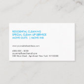 Carte De Visite Nettoyage de la maison (Dos)