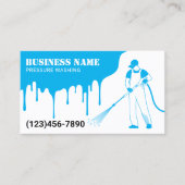 Carte De Visite Nettoyage de la maison à eau bleue (Devant)