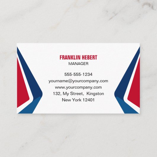 Carte De Visite Nettoyage de la Maison Bleue et Rouge Bureau Netto (Dos)