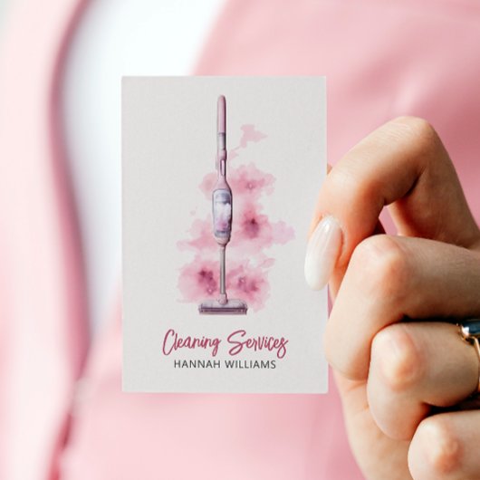 Carte De Visite Nettoyage de la maison - Code QR du nettoyant à vi