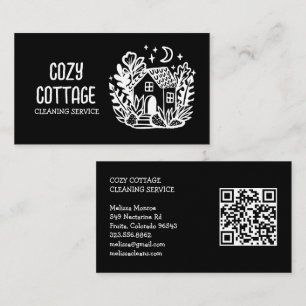 Carte De Visite Nettoyage de la maison Cute Cottage Art personnali
