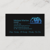 Carte De Visite Nettoyage de la maison de femme de ménage (Dos)