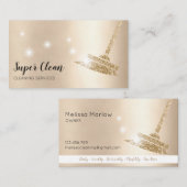 Carte De Visite Nettoyage de la maison de femme de ménage (Devant / Derrière)