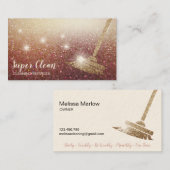 Carte De Visite Nettoyage de la maison de femme de ménage (Devant / Derrière)