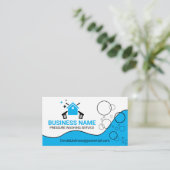 Carte De Visite Nettoyage de la maison de lavage à pression blanch (Debout devant)