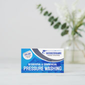 Carte De Visite Nettoyage de la maison de lavage à pression bleue (Debout devant)