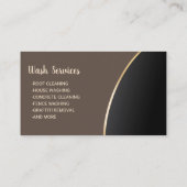 Carte De Visite Nettoyage de la maison de lavage à pression d'or (Dos)