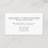 Carte De Visite Nettoyage de la maison de lavage à pression Modern (Dos)