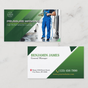 Carte De Visite Nettoyage de la maison de lavage sous pression