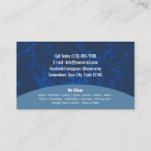 Carte De Visite Nettoyage de la maison de lavage sous pression (Dos)