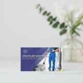 Carte De Visite Nettoyage de la maison de lavage sous pression (Debout devant)