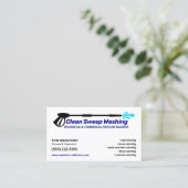 Carte De Visite Nettoyage de la maison de lavage sous pression (Debout devant)