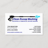 Carte De Visite Nettoyage de la maison de lavage sous pression (Devant)
