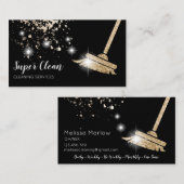 Carte De Visite Nettoyage de la maison de ménage étincelant de l'o (Devant / Derrière)