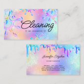Carte De Visite Nettoyage de la maison de Parties scintillant holo (Devant / Derrière)