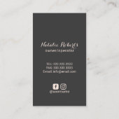 Carte De Visite Nettoyage de la maison en plume d'argent Duster él (Dos)