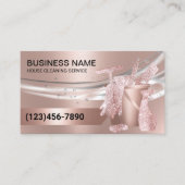 Carte De Visite Nettoyage de la maison Entretien de Rose moderne O (Devant)