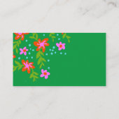 Carte De Visite Nettoyage de la maison floral Spray bouteille (Dos)