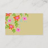 Carte De Visite Nettoyage de la maison floral Spray bouteille (Dos)