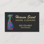 Carte De Visite Nettoyage de la maison floral Spray bouteille (Devant)