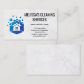 Carte De Visite Nettoyage de la maison | Icône Bulles d'accueil (Devant / Derrière)