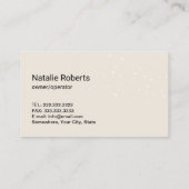 Carte De Visite Nettoyage de la maison Magique Plumes Duster Ménag (Dos)