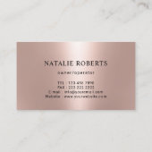 Carte De Visite Nettoyage de la maison moderne Rose Gold service d (Dos)