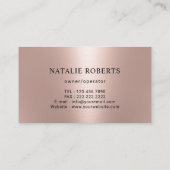 Carte De Visite Nettoyage de la maison moderne Rose noir service d (Dos)