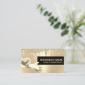 Carte De Visite Nettoyage de la maison Parties scintillant d'or de (Debout devant)