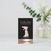 Carte De Visite Nettoyage de la maison Rose de luxe Gold Ménage (Debout devant)