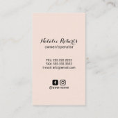 Carte De Visite Nettoyage de la maison Rose moderne Gold Duster Ma (Dos)