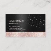 Carte De Visite Nettoyage de la maison Rose moderne Or Spray Flora (Dos)