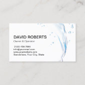 Carte De Visite Nettoyage de la maison Service de ménage Flux d'ea (Dos)