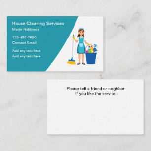 Carte De Visite Nettoyage de la maison Service de ménage moderne