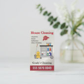Carte De Visite Nettoyage de la maison 🧼 Service de ménage profes (Debout devant)