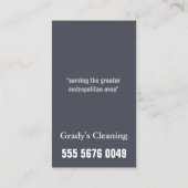 Carte De Visite Nettoyage de la maison 🧼 Service de ménage profes (Dos)
